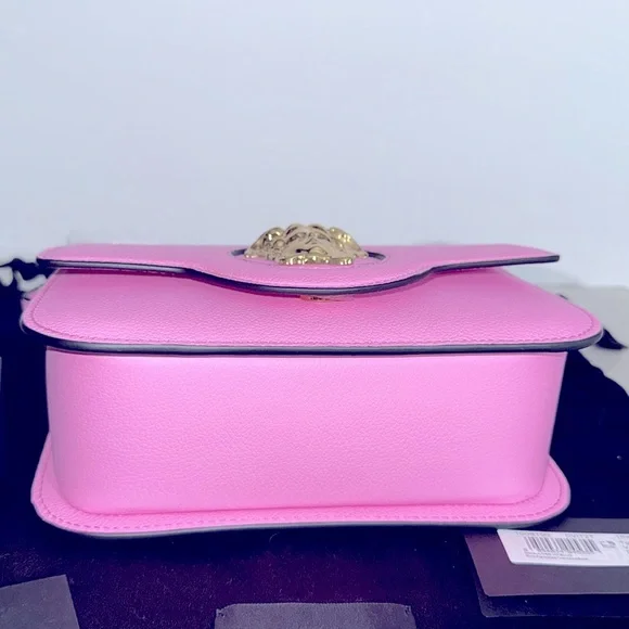 NEW $1800 Versace paradise hot Pink and Gold Medusa yummy leather Crossbody - Picture 7 of 10